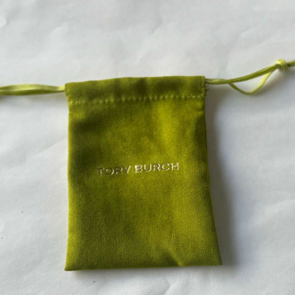 1 Tory Burch Lime Green Velvet Pouch